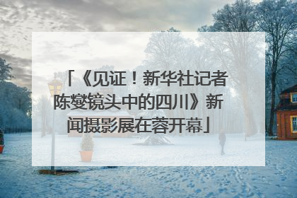 《见证！新华社记者陈燮镜头中的四川》新闻摄影展在蓉开幕