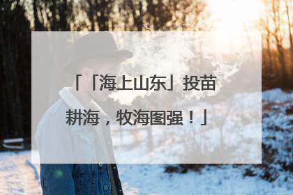 「海上山东」投苗耕海，牧海图强！