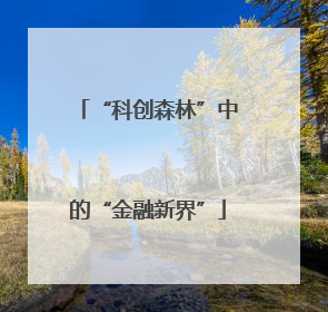 “科创森林”中的“金融新界”