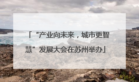 “产业向未来，城市更智慧”发展大会在苏州举办