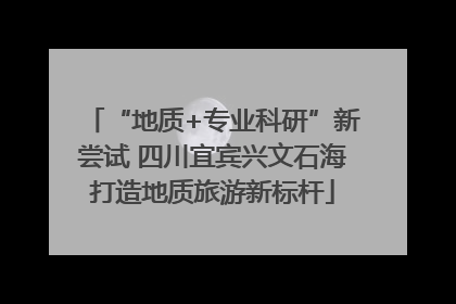 “地质+专业科研”新尝试 四川宜宾兴文石海打造地质旅游新标杆