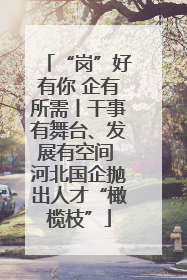 “岗”好有你 企有所需丨干事有舞台、发展有空间 河北国企抛出人才“橄榄枝”