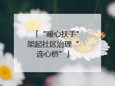 “暖心扶手”架起社区治理“连心桥”