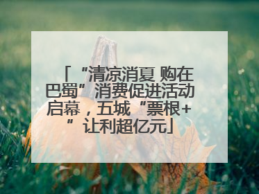 “清凉消夏 购在巴蜀”消费促进活动启幕，五城“票根+”让利超亿元