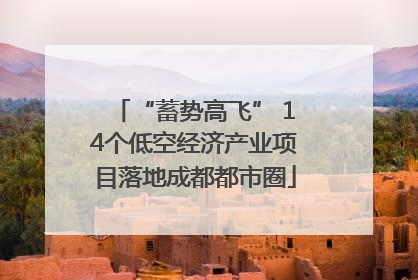 “蓄势高飞” 14个低空经济产业项目落地成都都市圈