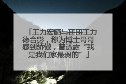 王力宏晒与哥哥王力德合影，称为博士哥哥感到骄傲，曾透露“我是我们家最弱的”