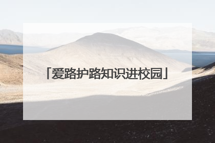 爱路护路知识进校园