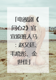 电视剧《问心2》官宣原班人马：赵又廷、毛晓彤、金世佳