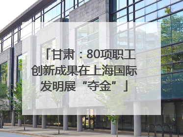 甘肃：80项职工创新成果在上海国际发明展“夺金”