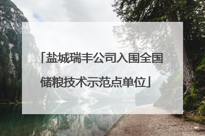 盐城瑞丰公司入围全国储粮技术示范点单位
