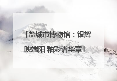 盐城市博物馆：银辉映端阳 釉彩谱华章