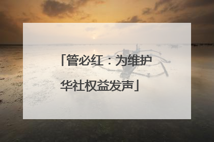 管必红：为维护华社权益发声