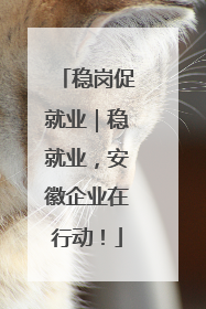 稳岗促就业｜稳就业，安徽企业在行动！