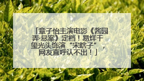 章子怡主演电影《酱园弄·悬案》定档！易烊千玺光头饰演“宋瞎子”，网友直呼认不出！