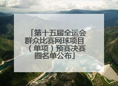 第十五届全运会群众比赛网球项目（单项）预赛决赛圈名单公布
