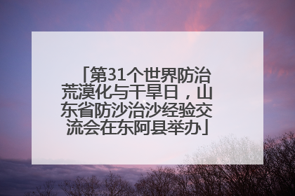 第31个世界防治荒漠化与干旱日，山东省防沙治沙经验交流会在东阿县举办