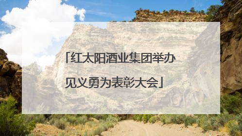 红太阳酒业集团举办见义勇为表彰大会
