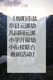 绵阳市盐亭县云溪幼儿园同云溪小学开展幼小衔接联合教研活动