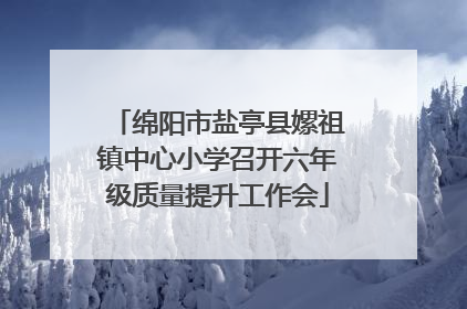 绵阳市盐亭县嫘祖镇中心小学召开六年级质量提升工作会