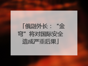 俄副外长：“金穹”将对国际安全造成严重后果