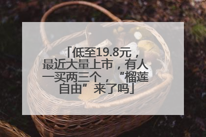 低至19.8元，最近大量上市，有人一买两三个，“榴莲自由”来了吗