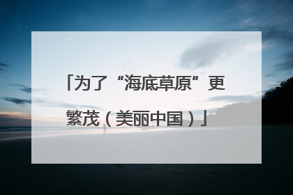 为了“海底草原”更繁茂（美丽中国）