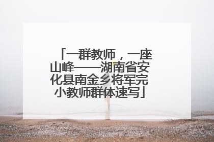 一群教师，一座山峰——湖南省安化县南金乡将军完小教师群体速写