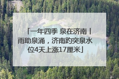一年四季 泉在济南丨雨助泉涌，济南趵突泉水位4天上涨17厘米