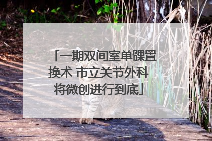 一期双间室单髁置换术 市立关节外科将微创进行到底