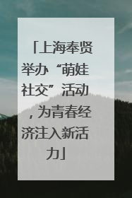 上海奉贤举办“萌娃社交”活动，为青春经济注入新活力