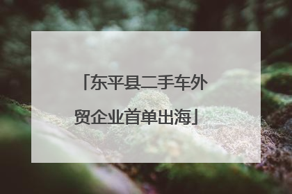 东平县二手车外贸企业首单出海