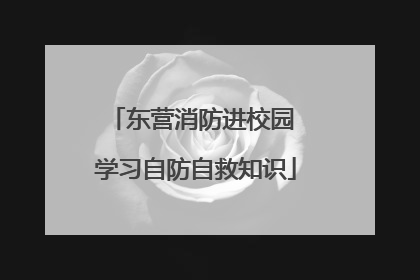 东营消防进校园 学习自防自救知识