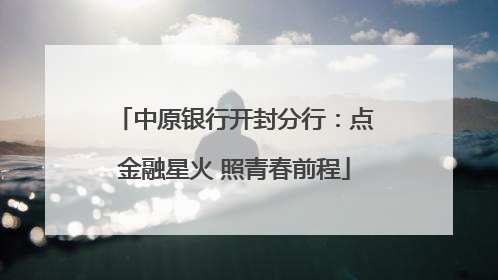 中原银行开封分行：点金融星火 照青春前程