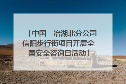 中国一冶湖北分公司信阳步行街项目开展全国安全咨询日活动