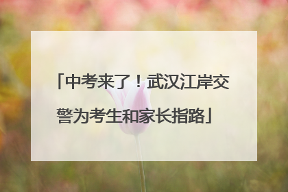 中考来了！武汉江岸交警为考生和家长指路