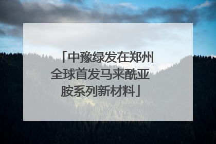 中豫绿发在郑州全球首发马来酰亚胺系列新材料