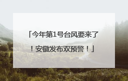 今年第1号台风要来了！安徽发布双预警！