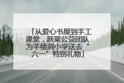 从爱心书屋到手工课堂，跃莱公益团队为羊楼洞小学送去“六一”特别礼物