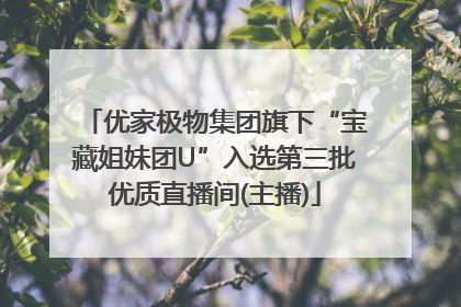 优家极物集团旗下“宝藏姐妹团U”入选第三批优质直播间(主播)