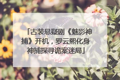 古装悬疑剧《魅影神捕》开机，罗云熙化身神捕探寻诡案迷局