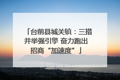 台前县城关镇：三措并举强引擎 奋力跑出招商“加速度”