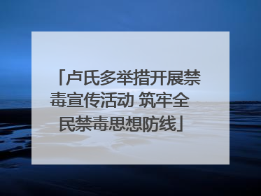 卢氏多举措开展禁毒宣传活动 筑牢全民禁毒思想防线