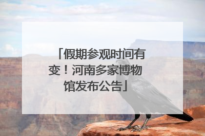 假期参观时间有变！河南多家博物馆发布公告