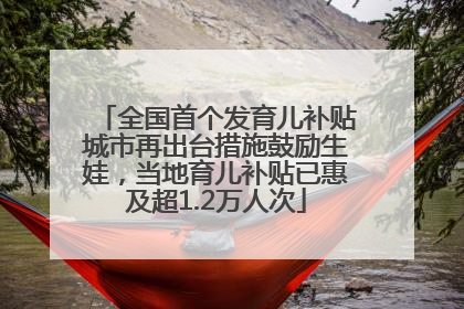 全国首个发育儿补贴城市再出台措施鼓励生娃，当地育儿补贴已惠及超1.2万人次