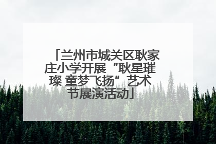 兰州市城关区耿家庄小学开展“耿星璀璨 童梦飞扬”艺术节展演活动