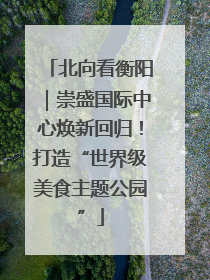北向看衡阳｜崇盛国际中心焕新回归！打造“世界级美食主题公园”