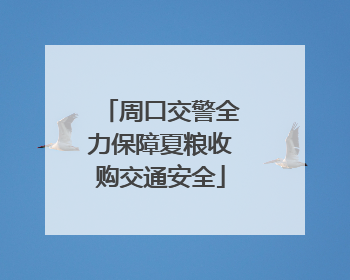 周口交警全力保障夏粮收购交通安全