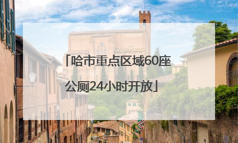 哈市重点区域60座公厕24小时开放