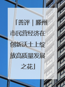 善评｜滕州市民营经济在创新沃土上绽放高质量发展之花