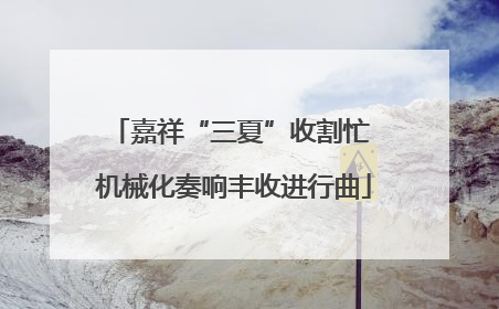 嘉祥“三夏”收割忙 机械化奏响丰收进行曲